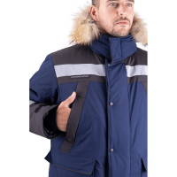 Утепленный костюм ГК Спецобъединение УРАГАН-УЛЬТРА темно-синий/черный, размер 112-116, рост 182-188 Кос 681/112/182