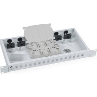 Кросс бокс Cabeus оптический, на 16 SC LC, duplex, со сплайс пластиной и КДЗС, FO-19-16SC