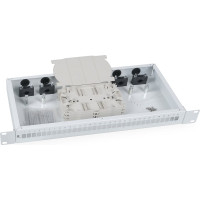 Кросс бокс Cabeus оптический, на 32 SC LC duplex, со сплайс пластиной и КДЗС, FO-19-32SC