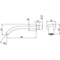 Встраиваемый излив для ванны Lemark LM8024C