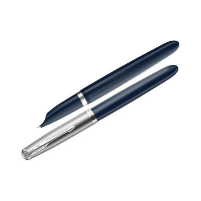 Перьевая ручка Parker 51 Midnight Blue CT черная, 0.8 мм, подарочная упаковка 2123501