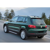 Пороги на автомобиль Rival Bmw-Style круг для Volkswagen Tiguan I 2007-2017 г.в., 173 см, 2 шт., алюминий D173AL.5802.2