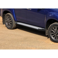 Пороги на автомобиль Rival Bmw-Style круг для Isuzu D-Max II рестайлинг 2017-н.в., 193 см, 2 шт., алюминий D193AL.9101.1