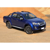 Пороги на автомобиль Rival Bmw-Style круг для Isuzu D-Max II рестайлинг 2017-н.в., 193 см, 2 шт., алюминий D193AL.9101.1