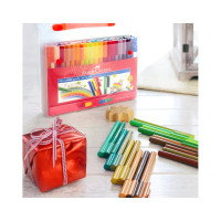 Фломастеры Faber-Castell Connector 60 цветов, смываемые, соединяемые колпачки, европодвес 155560