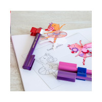 Фломастеры Faber-Castell Connector 60 цветов, смываемые, соединяемые колпачки, европодвес 155560
