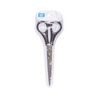 Ножницы Office Space 16,2см, черные ручки, ПВХ чехол с европодвесом S162B_6716