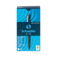 Набор ручек шариковых автоматических Schneider, 50 шт. в упаковке, K15 синяя, корпус черный, 1,0 мм 130821