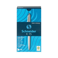 Набор ручек шариковых автоматических Schneider, 50 шт. в упаковке, K15 синяя, корпус белый, 1,0 мм 130820