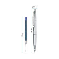 Набор ручек шариковых автоматических Schneider, 20 шт. в упаковке, K20 Icy Colours синяя, 1,0 мм, корпус ассорти 132000