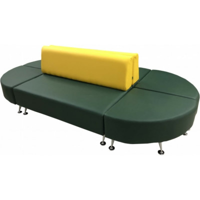 Модульный диван Мягкий офис Вайт 6 секций желто-зеленый ВТ2301ЖЛТЗН