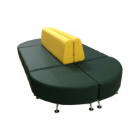 Модульный диван Мягкий офис Вайт 6 секций желто-зеленый ВТ2301ЖЛТЗН