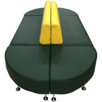 Модульный диван Мягкий офис Вайт 6 секций желто-зеленый ВТ2301ЖЛТЗН