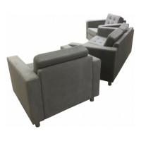 Комплект Мягкий офис Офис Классик с механизмом Люкс капровелюр BHRYA-16 серый КОМОК5BHRYAСР_MH