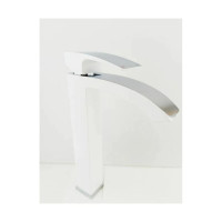 Смеситель для накладной раковины OUTE Водопад из латуни, каскадная подача воды, цвет белый T1011K-1