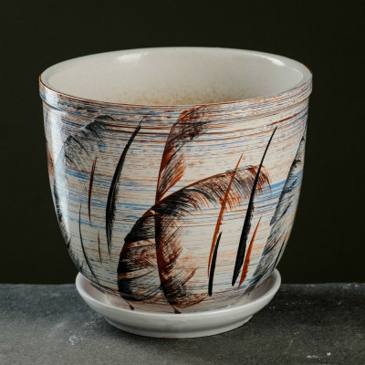 Цветочный горшок с поддоном Сималенд Камыш 8 л 6912618