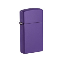 Зажигалка Zippo Slim с покрытием Purple Matte, латунь/сталь, фиолетовая, матовая, 29x10x60 мм 1637