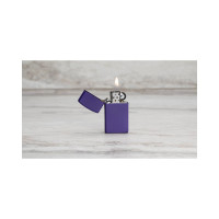 Зажигалка Zippo Slim с покрытием Purple Matte, латунь/сталь, фиолетовая, матовая, 29x10x60 мм 1637