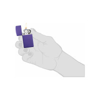 Зажигалка Zippo Slim с покрытием Purple Matte, латунь/сталь, фиолетовая, матовая, 29x10x60 мм 1637