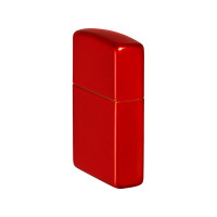 Зажигалка Zippo Classic с покрытием Metallic Red, латунь/сталь, красная, матовая, 38x13x57 мм 49475