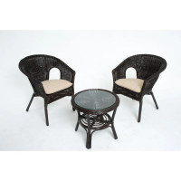 Комплект для отдыха Vinotti 2 кресла, стол 02/08 Темный Коньяк