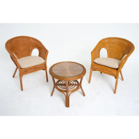 Комплект для отдыха Vinotti 2 кресла, стол 02/08 Коньяк