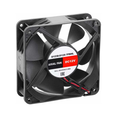 Осевой вентилятор SILART 120x120x38 мм, 12 VDC, подшипник качения G1238-D12X-7PBHL