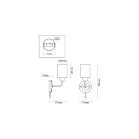 Бра LUMION стекло E27 60W JERRY 4529/1W