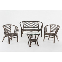 Комплект для отдыха Vinotti Багамы 01/16 NEW Темный коньяк подушки клетка