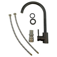 Смеситель для кухни OUTE из нержавеющей стали SUS 304, черный меланж T40313BK-303