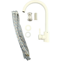 Смеситель для кухни OUTE из нержавеющей стали SUS 304, белый меланж T40313BK-341