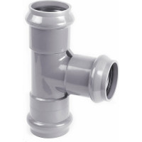 Тройник ХЕМКОР раструбный 110110 мм 90 градусов 2181118 52298