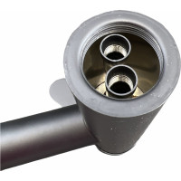 Смеситель для раковины OUTE черный цвет, высота 162 мм, нержавеющая сталь SUS 304 T40101H