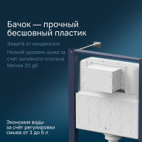 Инсталляция с клавишей, с подвесным унитазом AM.PM Pro L белый Gem FlashClean IS49001.901700