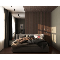 Рейка интерьерная ударопрочная влагостойкая Decor-Dizayn темный орех 20x30x3000 мм 611-73SH