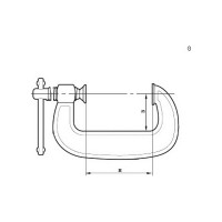 Зажимной инструмент RUICHI струбцина тип G, 50 мм 116380