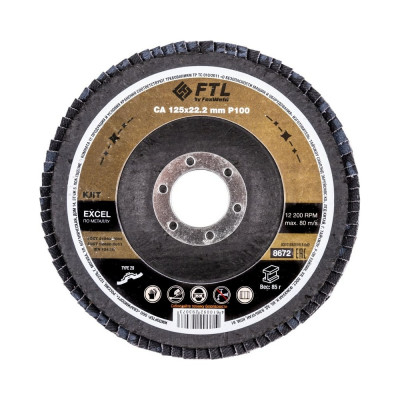 Круг лепестковый по металлу Excel 29 (125x22.2 мм; P100) FTL 8672