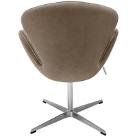 Кресло BRADEX SWAN CHAIR латте, искусственная замша FR 0656