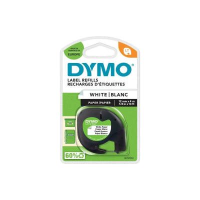 Лента Dymo S0721510 для LetraTag 12 мм, 4 м, бумажная, белая, в блистере DYMO91220