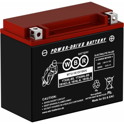 Мото аккумулятор WBR MT12-18 MF УТ-00002740