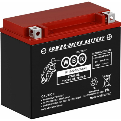 Мото аккумулятор WBR MT12-20-B MF УТ-00002706