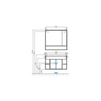 Зеркальный шкаф AQUATON Флай 100 белый, дуб крафт 1A237802FAX10