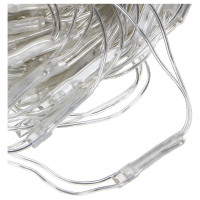 Электрическая гирлянда LED Сноубум сеть 144LED, 1.6x1.6м, шампань, пост. свечение, ПВХ прозрач., 220В 362-086