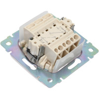 Переключатель Legrand двухклавишный IP44 Legrand Valena 10А 250В схема 6/2 безвинтовые зажимы белый 770098