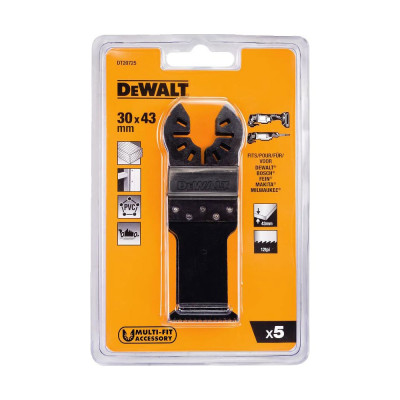 Полотно пильное погружное 30x43 мм, 5 шт. DEWALT DT20725