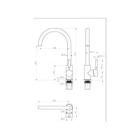 Смеситель для кухни Paulmark Holstein, хром, Ho212063