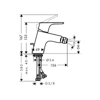 Смеситель для биде HANSGROHE 31920000 Focus Е2 00000008313
