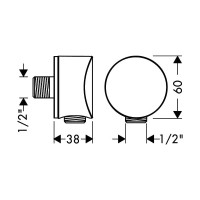 Шланговое подсоединение HANSGROHE 27453000 Fixfit S 00000007744