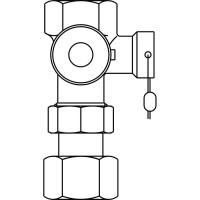 Колпачковый клапан с пломбировочным устройством Oventrop Expa-Con, Ду20, Rp1, латунь 1089008