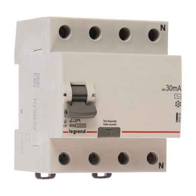 Выключатель дифференциального тока Legrand Rx3 30ма 25а 4п Ac 402062